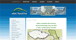 Desktop Screenshot of obecvysocina.cz